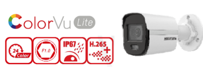 Picture of HIKVISION 2MP ColorVu Lite Bullet Network Camera (DS‐2CD1027G2‐L / DS‐2CD1027G2H‐LIU)
