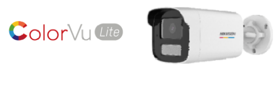 Picture of HIKVISION 4MP ColorVu Lite+ Warm LED Bullet Network Camera (DS‐2CD1T47G2‐L)