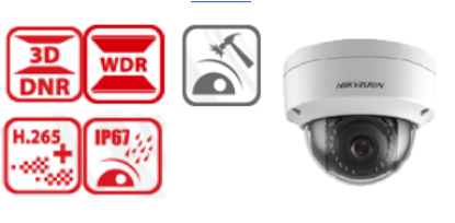 Picture of HIKVISION 2MP Fixed Dome Vandal-Proof Camera DS‐2CD3121G0‐I (2.8mm)
