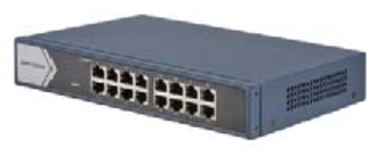 Picture of HIKVISION 16-Port Unmanaged Gigabit Switch DS‐3E0516‐E(B) – Metal Body, Fanless Design