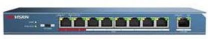 Picture of HIKVISION 8-Port PoE Switch DS‐3E0109P‐E/M(B) – 58W Budget, Metal Enclosure