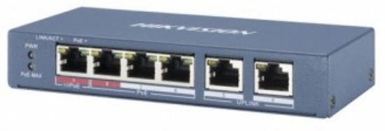 Picture of HIKVISION 4+2 Port PoE Switch DS‐3E0106P‐E/M – Dual Uplink, 35W Budget