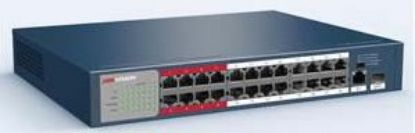 Picture of HIKVISION 24 Port PoE Switch DS‐3E0326P‐E/M(B) – 225W, L2 Unmanaged, 2 Uplinks