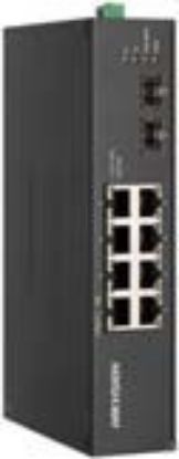 Picture of HIKVISION 8 Port Gigabit Unmanaged Harsh PoE Switch Pro Series DS‐3T0510HP‐E/HS – Hi-PoE 90W, 300m Range, DIN Rail