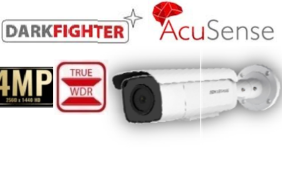 Picture of HIKVISION AcuSense 4MP Darkfighter EXIR Network Bullet Camera (DS‐2CD2T46G1‐2I)