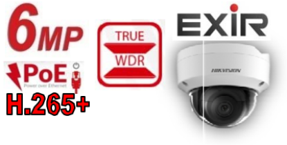 Picture of HIKVISION 6MP IR Fixed Dome Network Camera (DS‐2CD2163G0‐I / DS‐2CD2163G0‐IU with Audio)