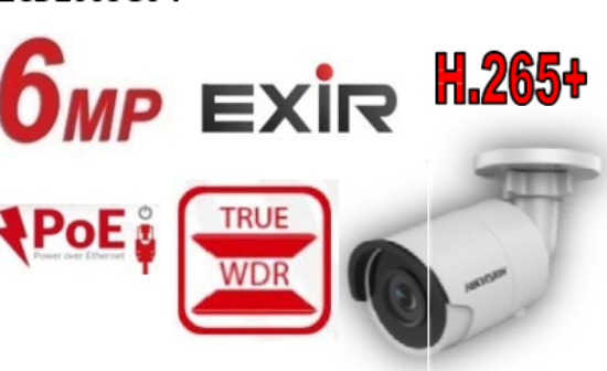 Picture of HIKVISION 6MP IR Fixed Bullet Network Camera (DS‐2CD2063G0‐I)