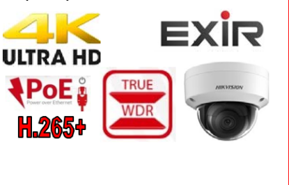 Picture of HIKVISION 4K 8MP Network Dome Camera (DS‐2CD2183G0‐I / DS‐2CD2183G0‐IU with Audio)