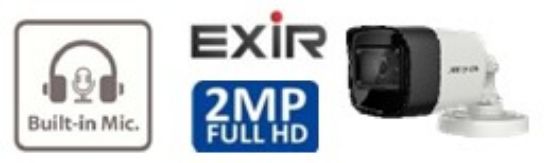 Picture of HIKVISION DS-2CE16DOT-ITPFS – 2MP Outdoor IR Bullet Camera with Built-in Mic (25m IR, IP67)