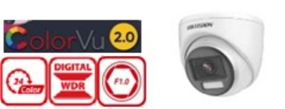 Picture of HIKVISION DS-2CE70DF0T-PF – 2MP ColorVU 2.0 Full Time Color Turret Camera (3.6mm Lens)