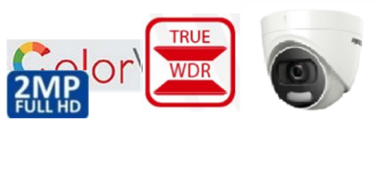 Picture of 2MP ColorVu Full-Time Color Turret Camera (Big Size & WDR) – DS-2CE72DFT-FC