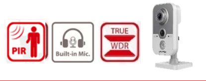 Picture of 2MP Ultra Low Light PIR Cube Camera with Built-in Microphone – DS-2CE38D8T-PIR