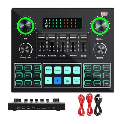 Picture of V9 Sound Card Audio Interface Audio Mixer for Live Podcast Recording