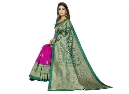 Picture of Printed Bollywood Art Silk Saree (Light Green)