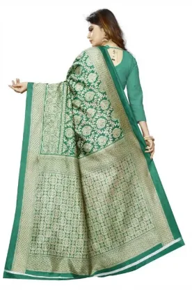 Picture of Printed Bollywood Art Silk Saree (Light Green)