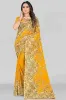 Picture of Printed Daily Wear Georgette Saree (Yellow, Beige)