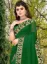 Picture of Printed Banarasi Lycra Blend, Chiffon Saree (Green)