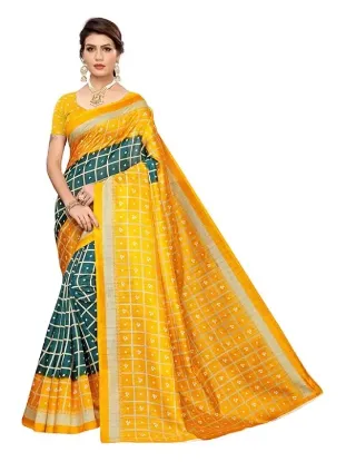 Picture of Women's Art Silk Banarasi Jacquard Saree With Unstitched Blouse Piece