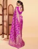 Picture of Women's Art Silk Banarasi Jacquard Saree With Unstitched Blouse Piece