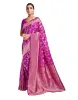Picture of Women's Art Silk Banarasi Jacquard Saree With Unstitched Blouse Piece