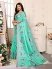 Picture of Womens Elegant Printed Art Silk Saree with Matching Blouse Material