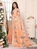 Picture of Womens Elegant Printed Art Silk Saree with Matching Blouse Material - Perfect for Festive and Special Occasions