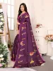 Picture of Womens Elegant Printed Art Silk Saree with Matching Blouse Material - Perfect for Festive and Special Occasions