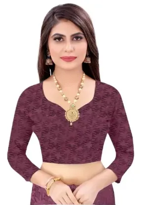 Picture of Self Design Bollywood Net Saree (Purple)