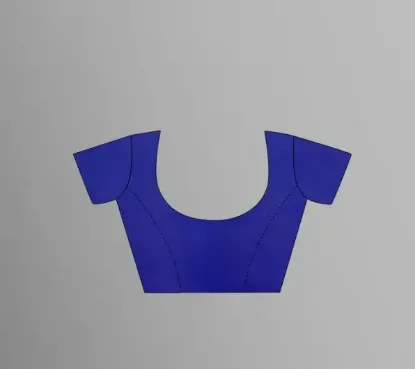 Picture of Printed, Geometric Print, Polka Print Daily Wear Georgette Saree (Blue)