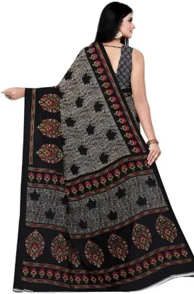 Picture of Printed Daily Wear Georgette Saree (Grey)