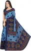 Picture of Printed Daily Wear Georgette Saree (Dark Blue, Light Blue)