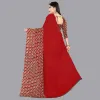 Picture of Printed Daily Wear Georgette Saree (Red)