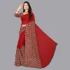 Picture of Printed Daily Wear Georgette Saree (Red)
