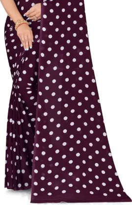Picture of Printed Daily Wear Georgette Saree (Purple)