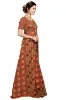 Picture of Printed Daily Wear Georgette Saree (Brown)