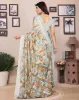 Picture of Floral Print Bollywood Tussar Silk Saree (Grey)