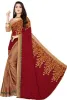 Picture of Printed, Paisley, Floral Print Daily Wear Georgette Saree (Brown, Pink)