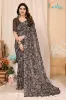 Picture of Printed Daily Wear Georgette Saree (Brown)