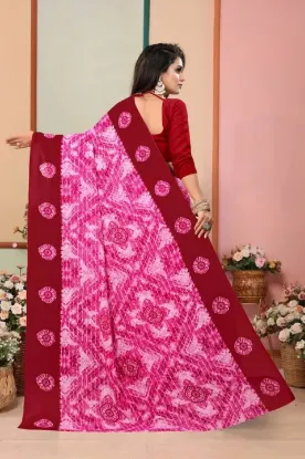 Picture of Printed Bollywood Georgette Saree (Pink)