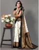 Picture of Printed Mysore Art Silk Saree (Black)