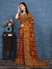 Picture of Printed Bandhani Georgette Saree (Mustard)