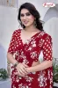 Picture of Floral Print Daily Wear Georgette Saree (Red)