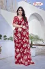Picture of Floral Print Daily Wear Georgette Saree (Red)