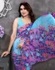 Picture of Printed Bandhani Georgette Saree (Purple)