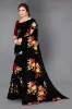 Picture of Floral Print Daily Wear Georgette Saree (Black)