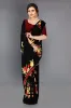 Picture of Floral Print Daily Wear Georgette Saree (Black)