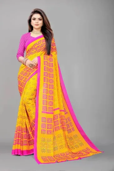 Picture of Floral Print Daily Wear Georgette Saree