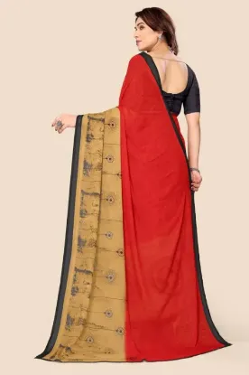 Picture of Printed Daily Wear Georgette Saree (Multicolor)