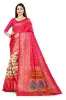 Picture of Printed Daily Wear Silk Blend Saree (Pink)