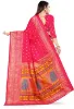 Picture of Printed Daily Wear Silk Blend Saree (Pink)